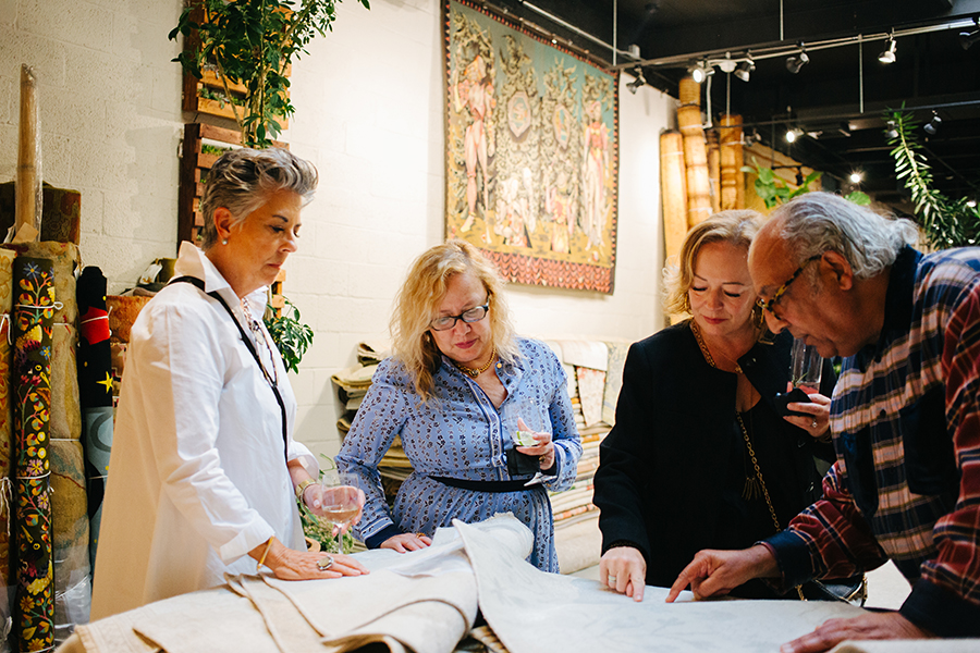 Josh Nazmiyal at the Rug & Kilim showroom reception during CCNY