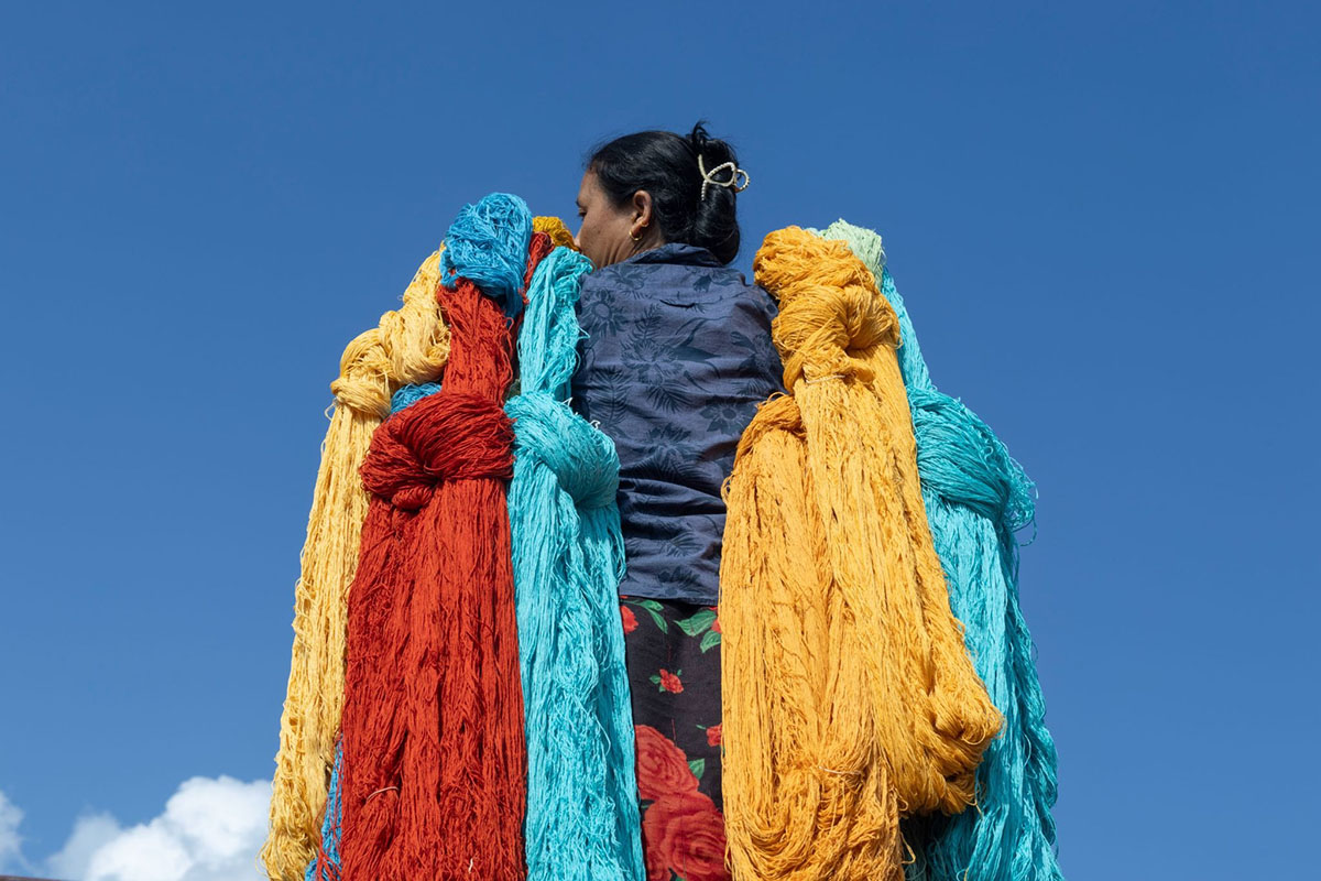 Zoometry Collection | Yarn drying in Nepal © Creative Matters, Narendra Shrestha photography