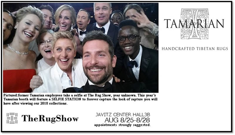 Tamarian Carpets Selfie Booth at The Rug Show NY